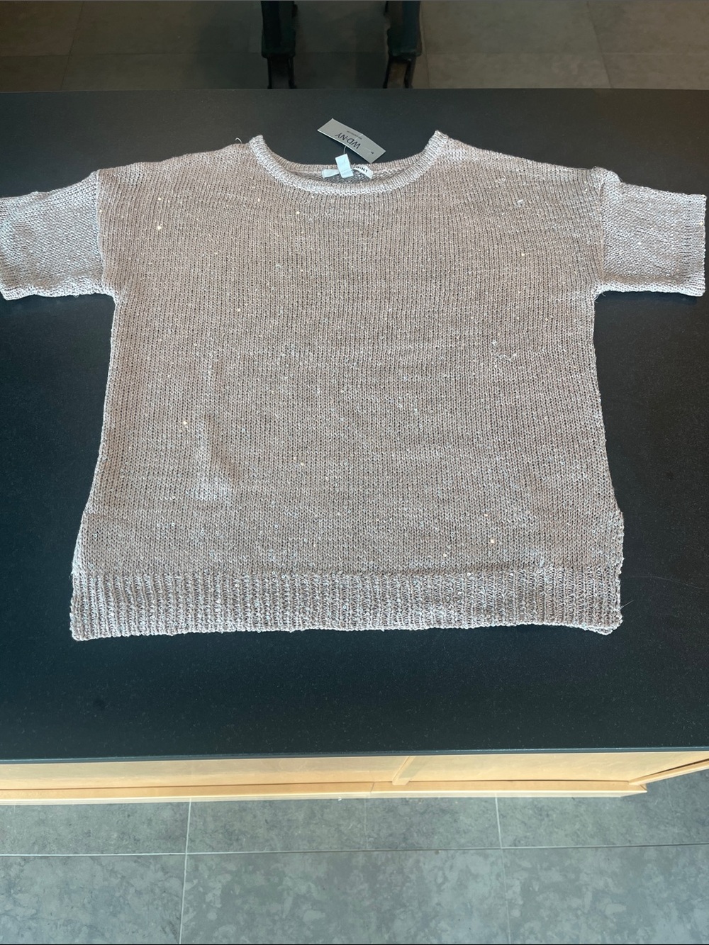 Women’s Taupe Sequin Knit Sweater NWT